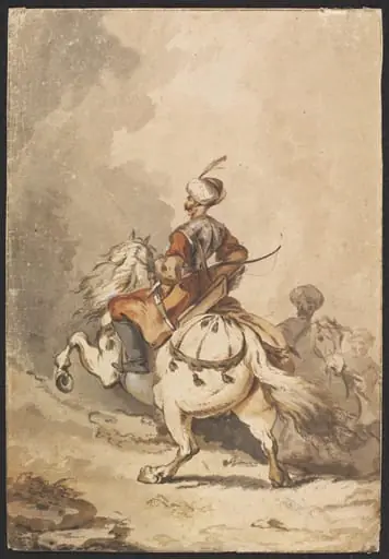 A Turk riding into Battle