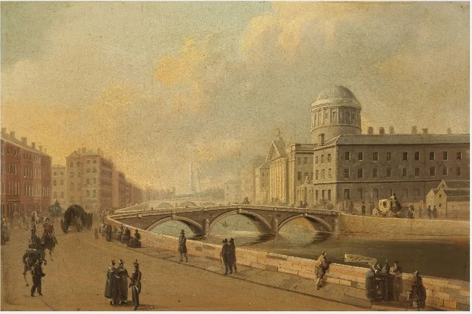 A view of the Four Courts and Richmond Bridge, by William Sadler, unspecified, 1820