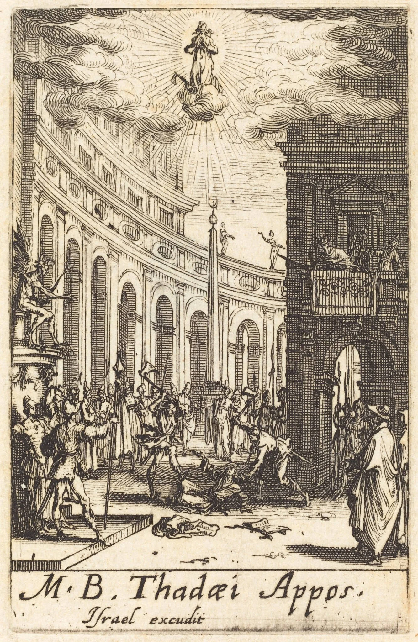 The Martyrdom of Saint Thaddeus, by Jacques Callot, ink, 1634