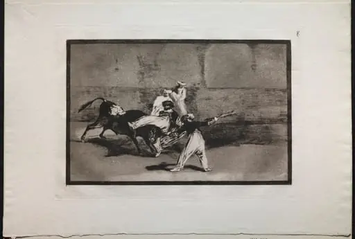 Bullfights:  A Moor Caught by a Bull in the Ring