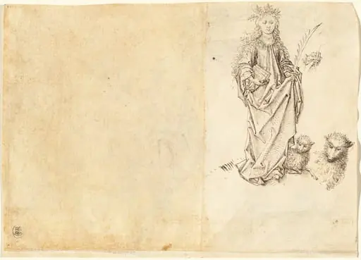 Saint Agnes (verso)