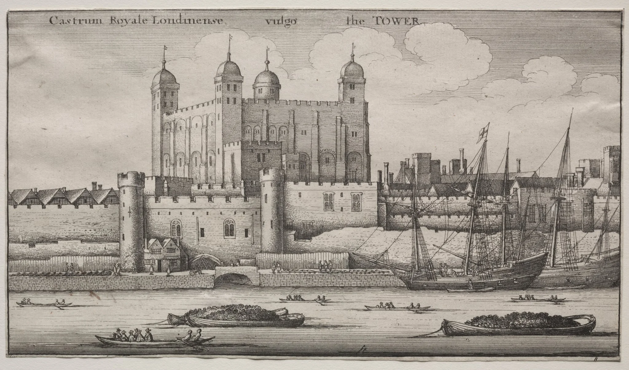 The Tower, London, by Wenceslaus Hollar, 1652