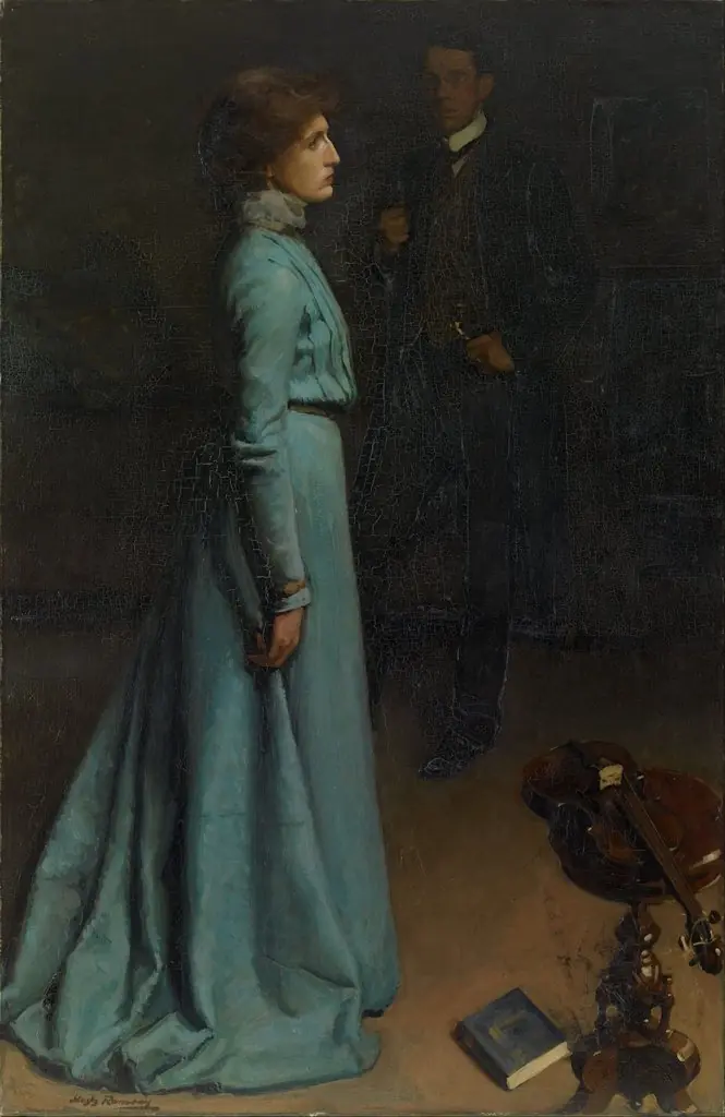 The lady in blue (Mr and Mrs J ...
