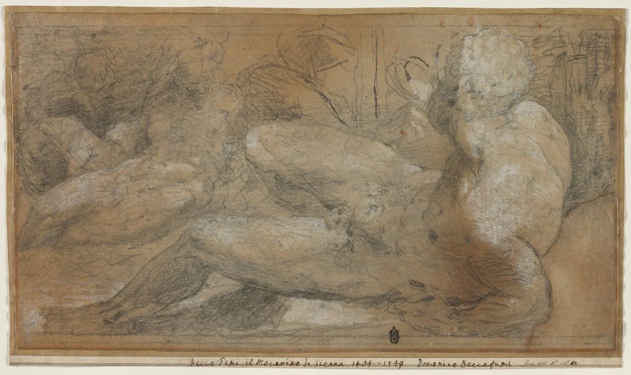 Three Male Nudes, by Domenico Beccafumi, 1544