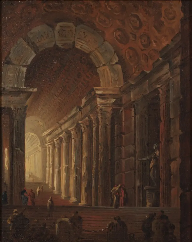A Vaulted Staircase. Architectural Piece
