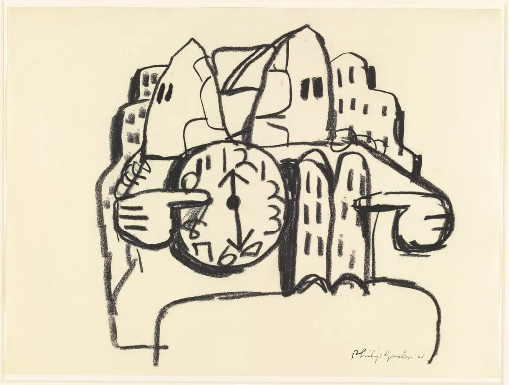Untitled, by Philip Guston, charcoal, 1968