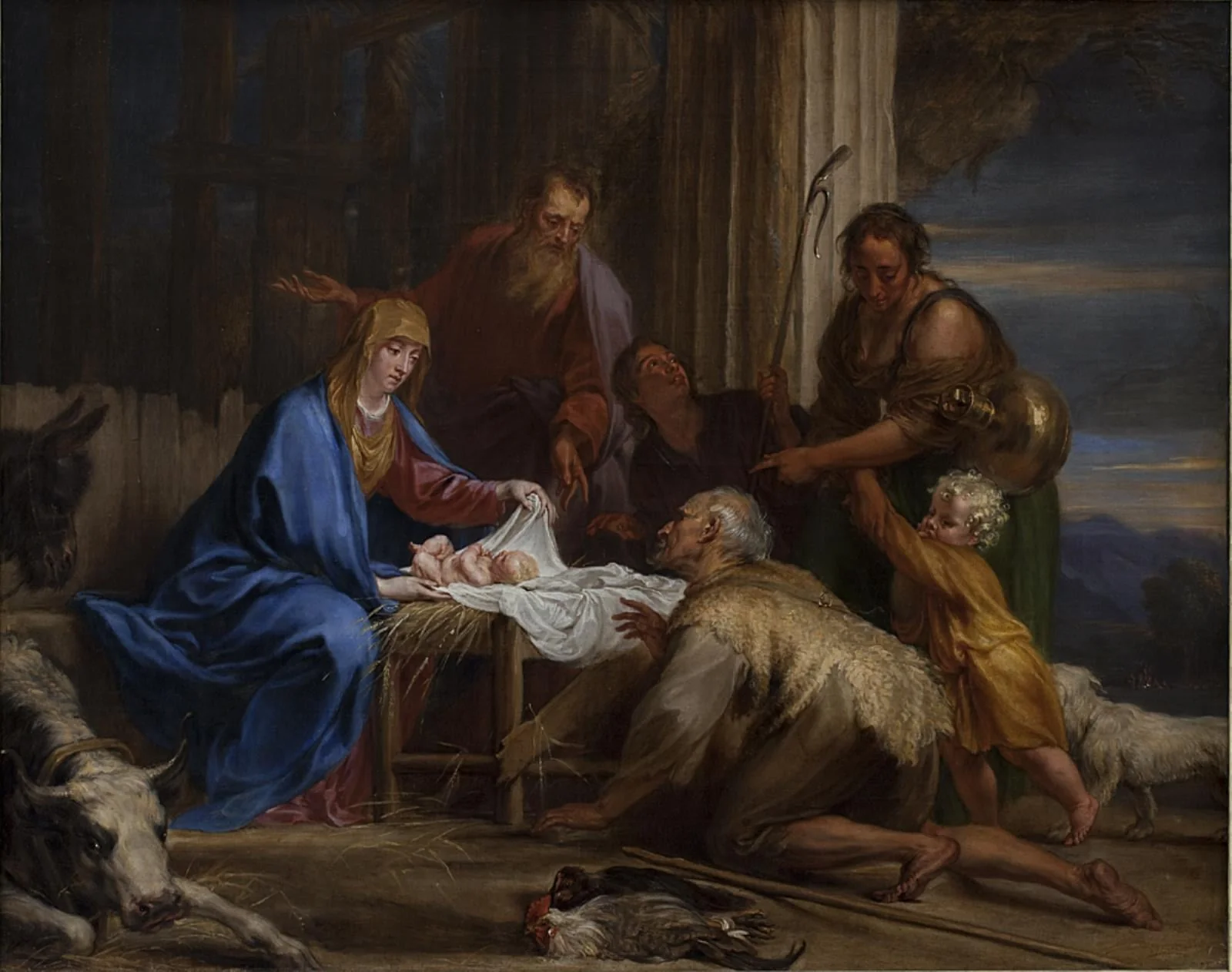 The Adoration of the Shepherds, by Unknown, 1654