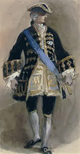 A man in mid-18th century dress