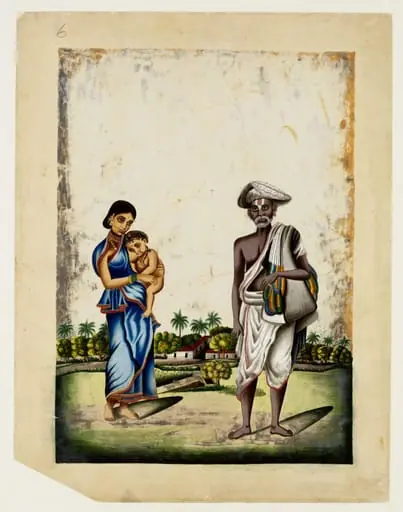 A bangle seller and his wife