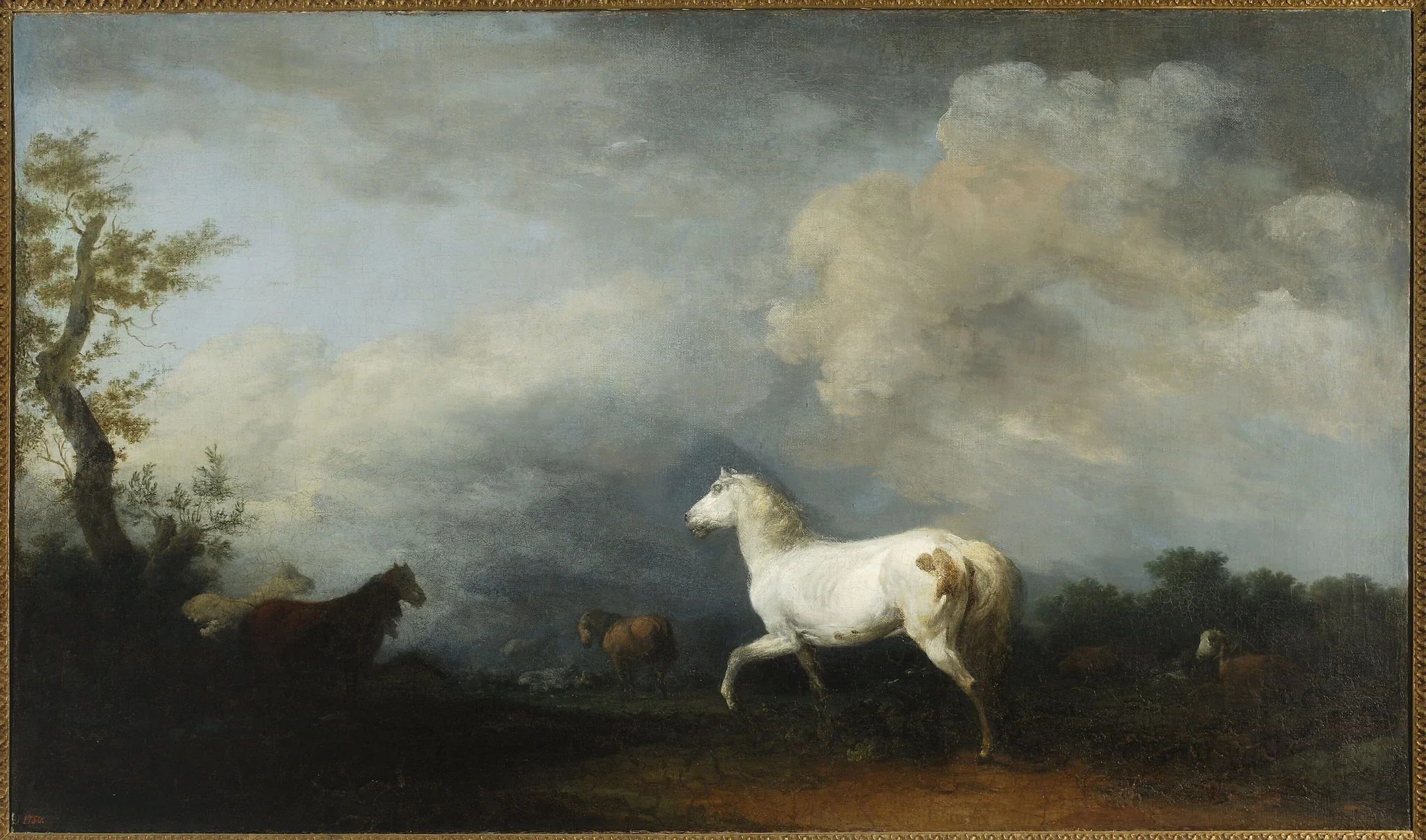 Band of horses, by Francesco Giuseppe Casanova, oil, 1775