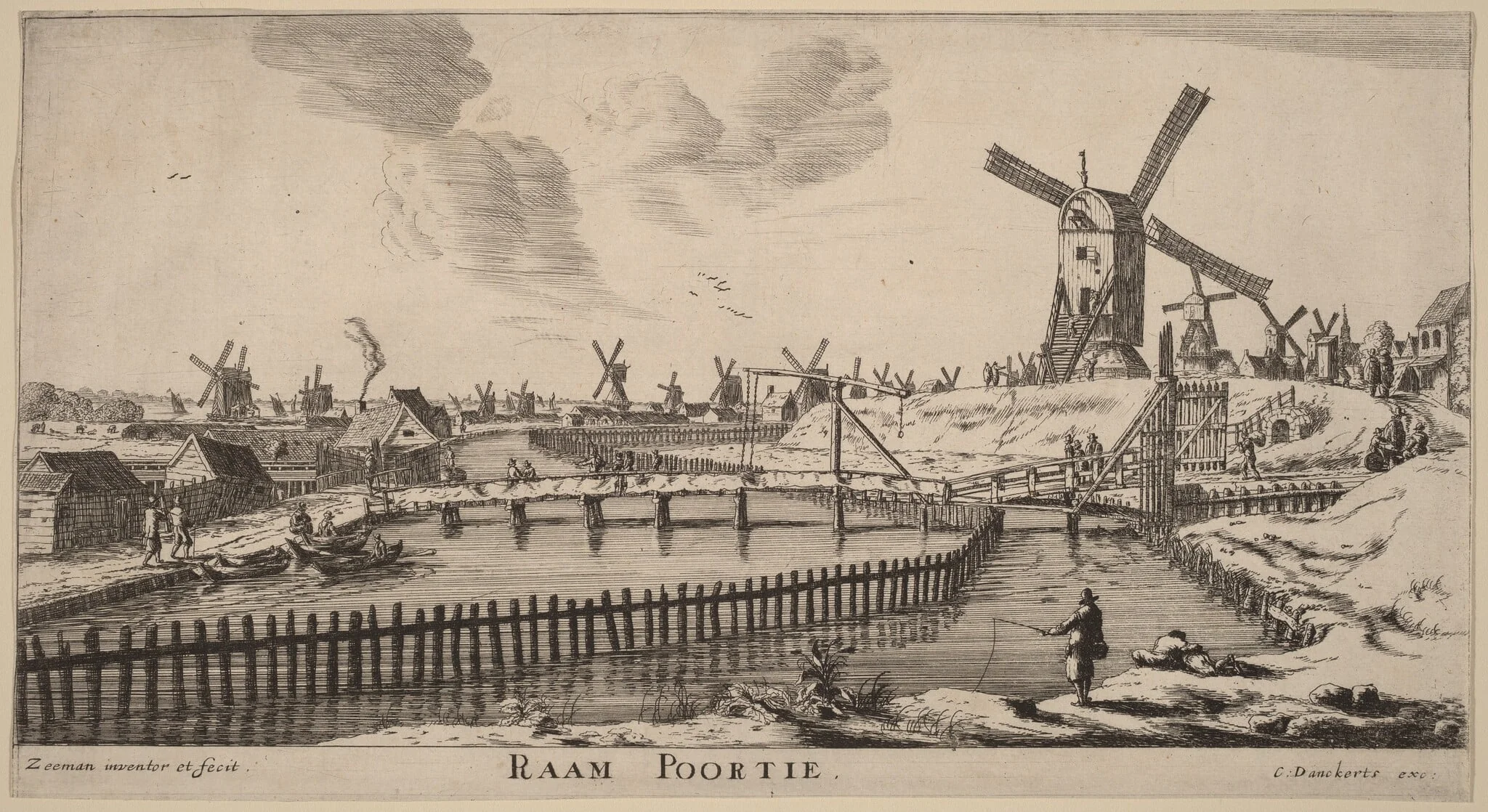 Raam Gate (Raam Poortie), by Nooms, called Zeeman, Reinier, ink, 1645