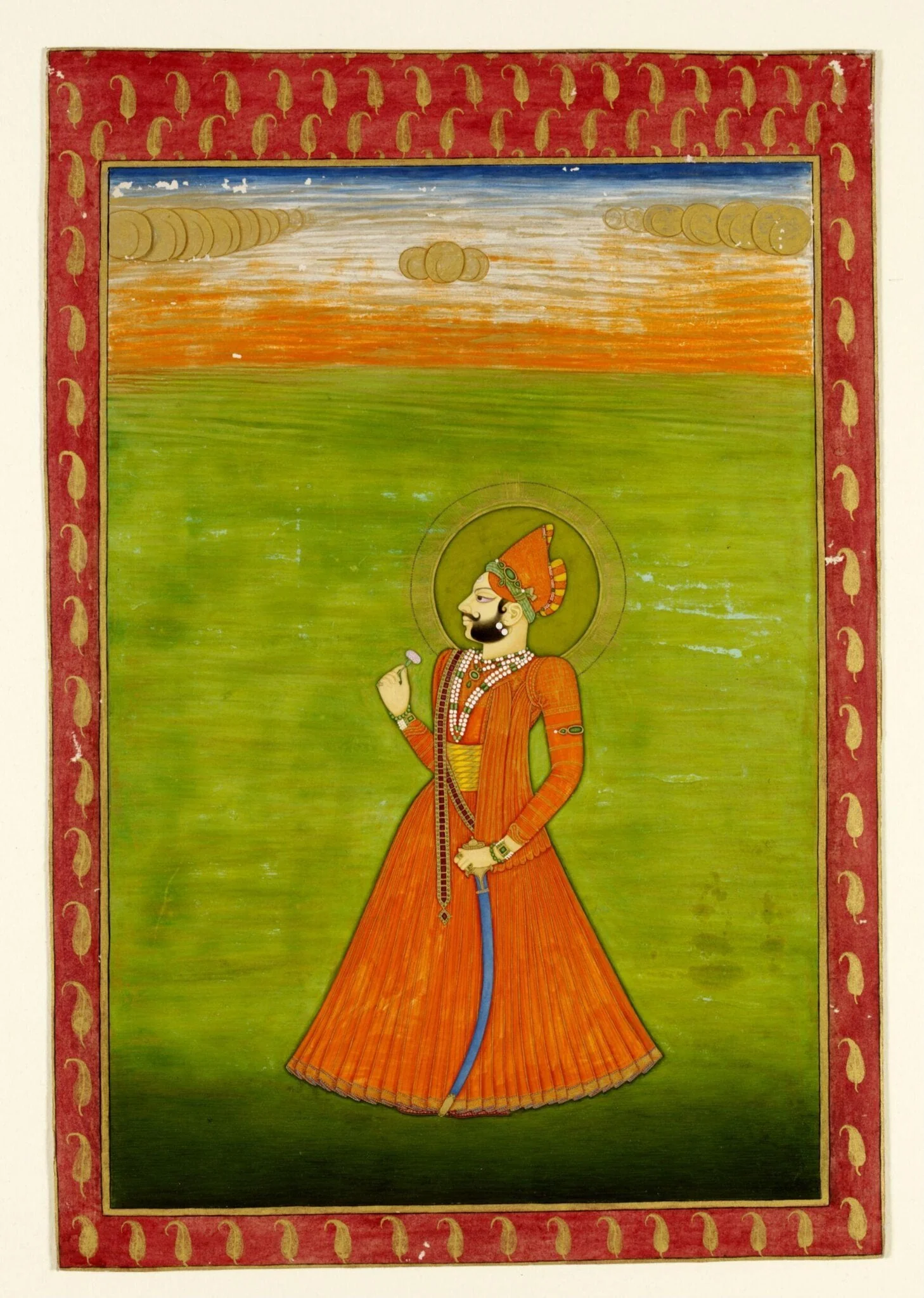 Maharaja Man Singh, by Unknown, paint, 1850
