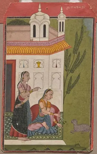Patamanjari Ragini of Dipak, from a Ragamala