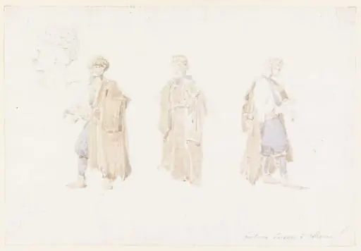 Studies of a man in Albanian dress