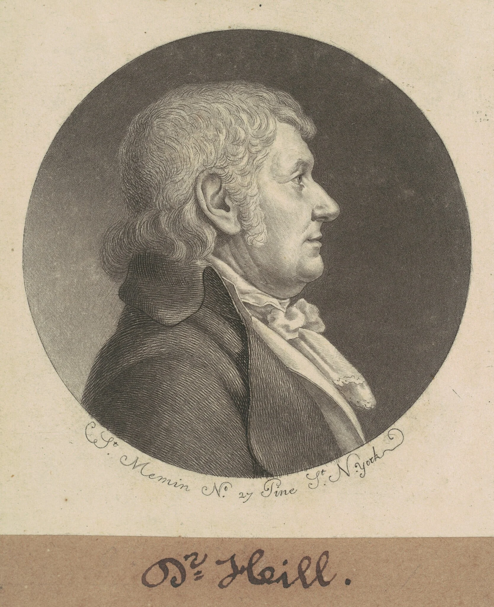 John Thurman, by Charles Balthazar Julien Févret de Saint-Mémin, ink, 1798