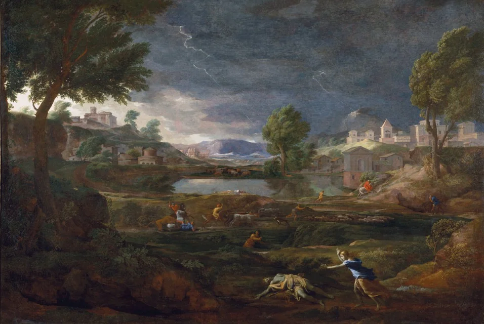 Landscape during a Thunderstorm with Pyramus and Thisbe