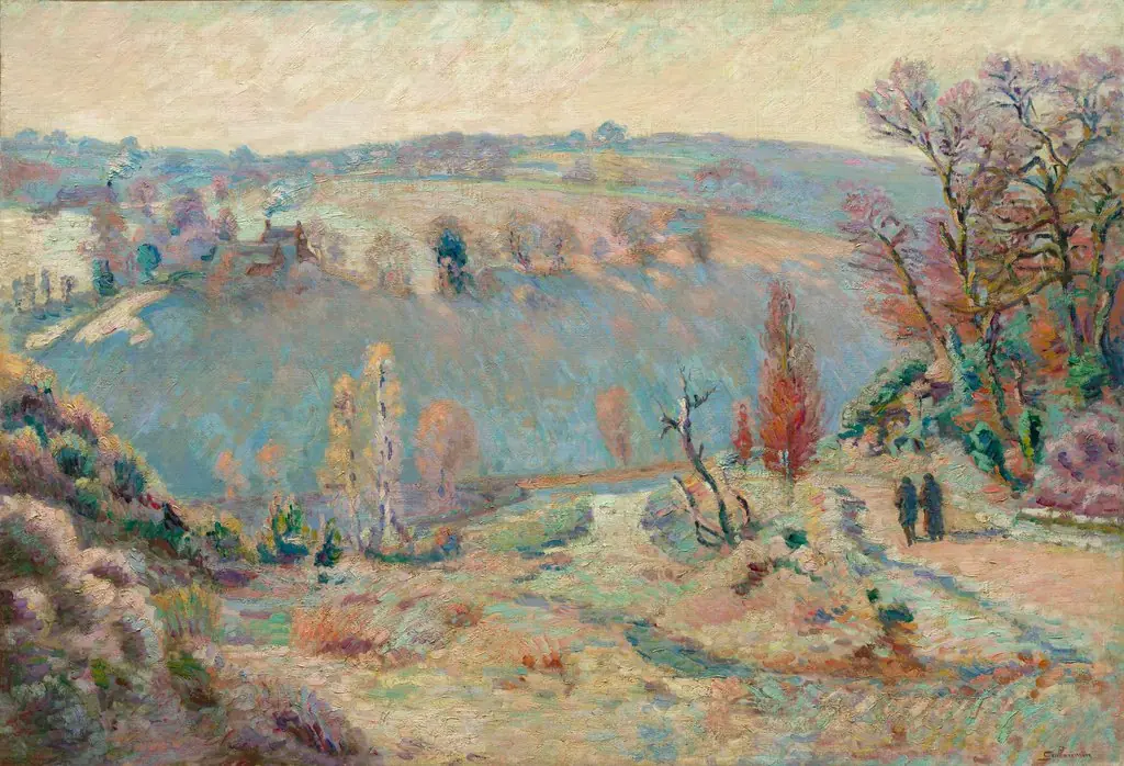 Valley of the Sédelle at Pont Charraud:  White Frost