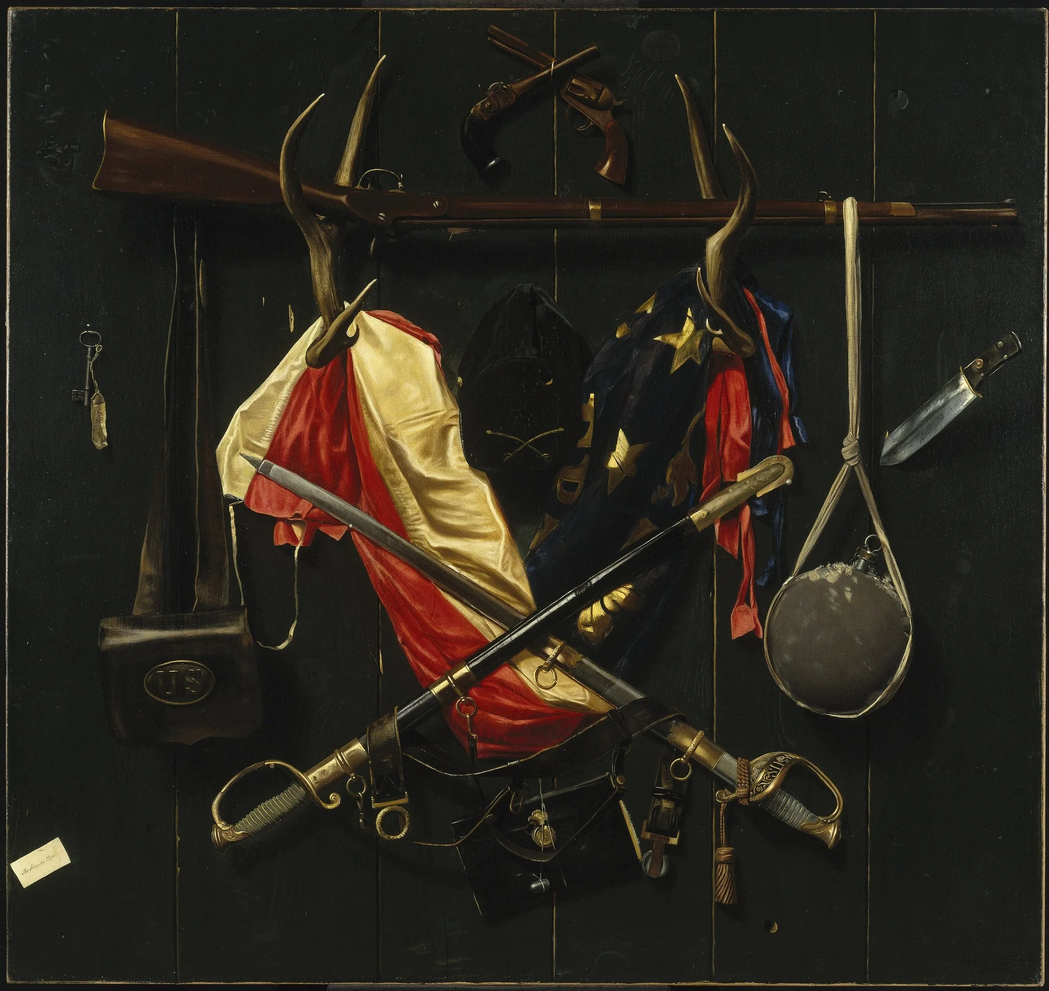 Emblems of the Civil War, by Alexander Pope, oil, 1894