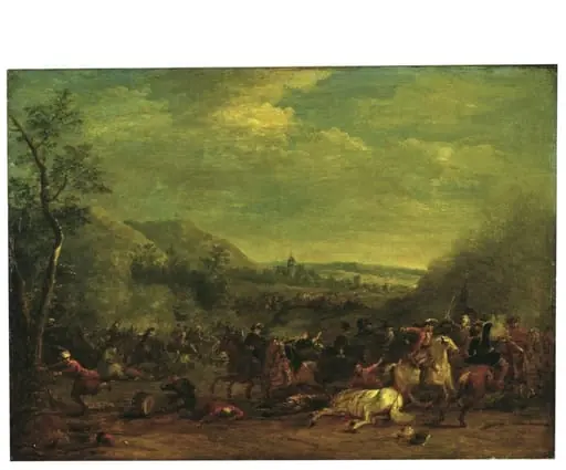 Cavalry Engagement against the Turks, with a Church in the Background