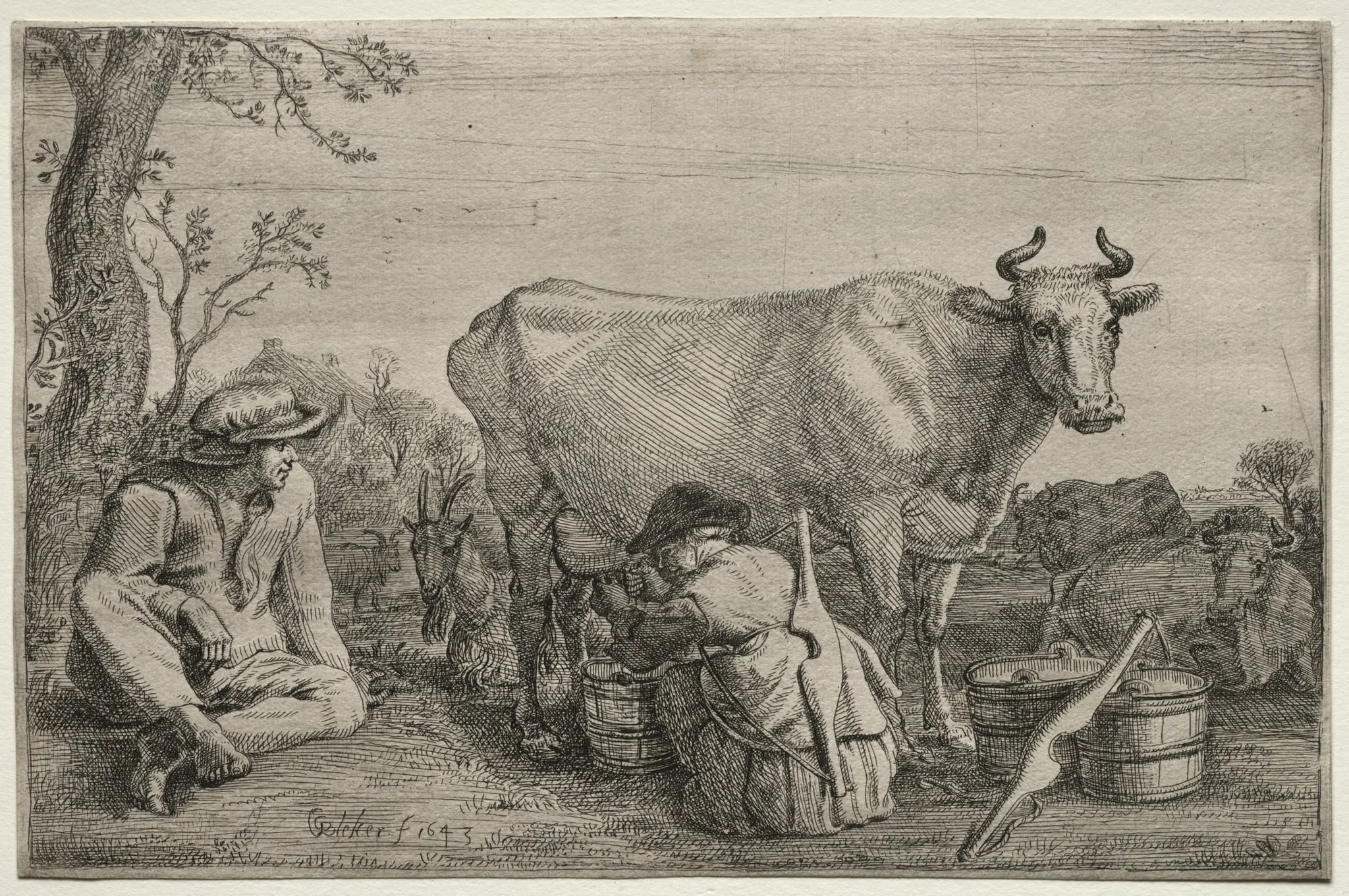 The Milkmaid, by Gerrit Claesz Bleker, 1643