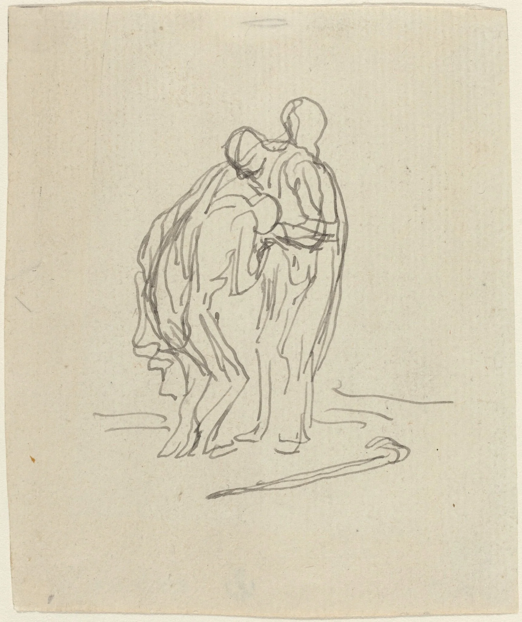 The Prodigal Son, by Honoré Daumier, ink, 1844