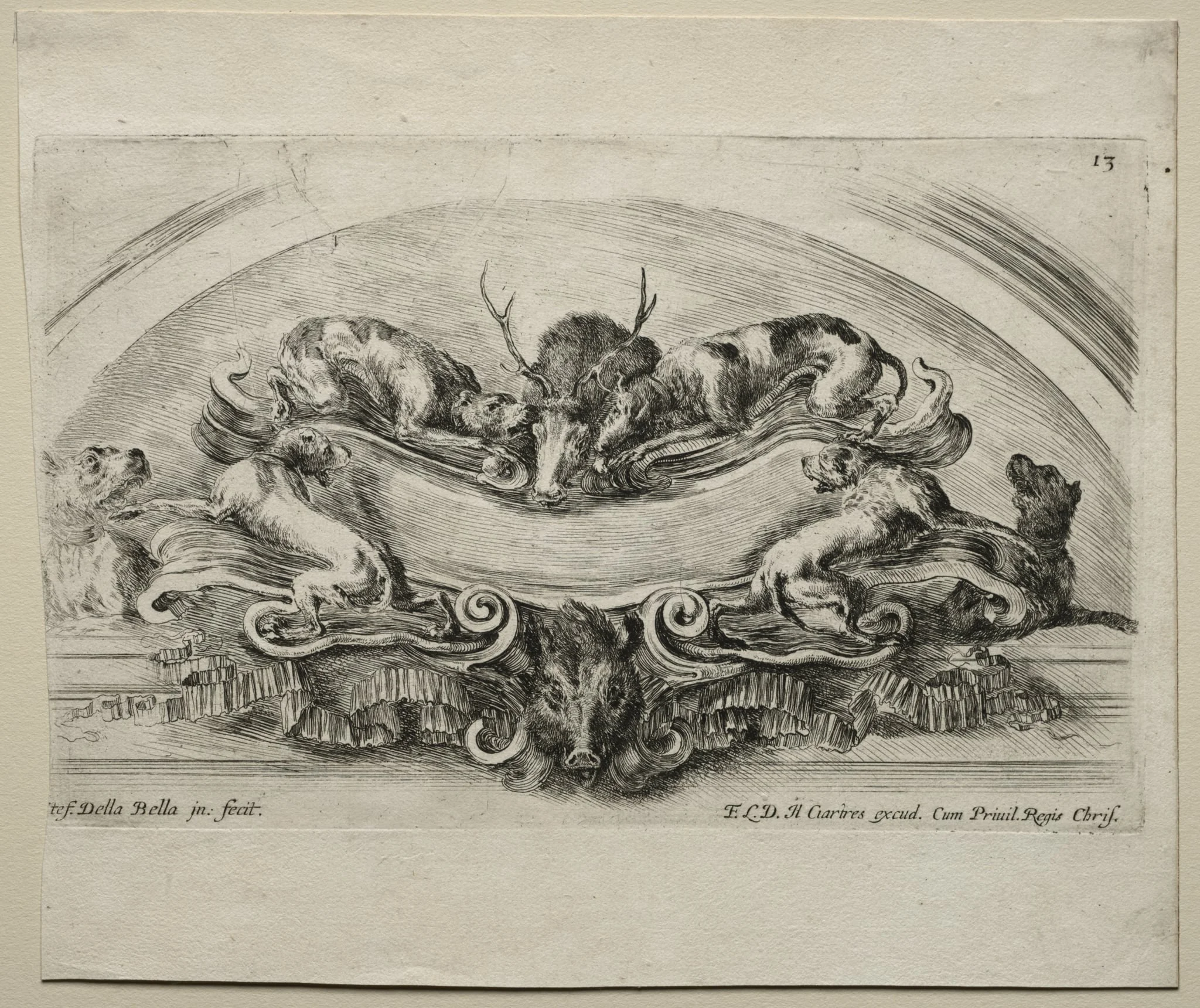 Collection of Various Caprices and New Designs of Cartouches and Ornaments:  No 13, by Stefano Della Bella, 1646