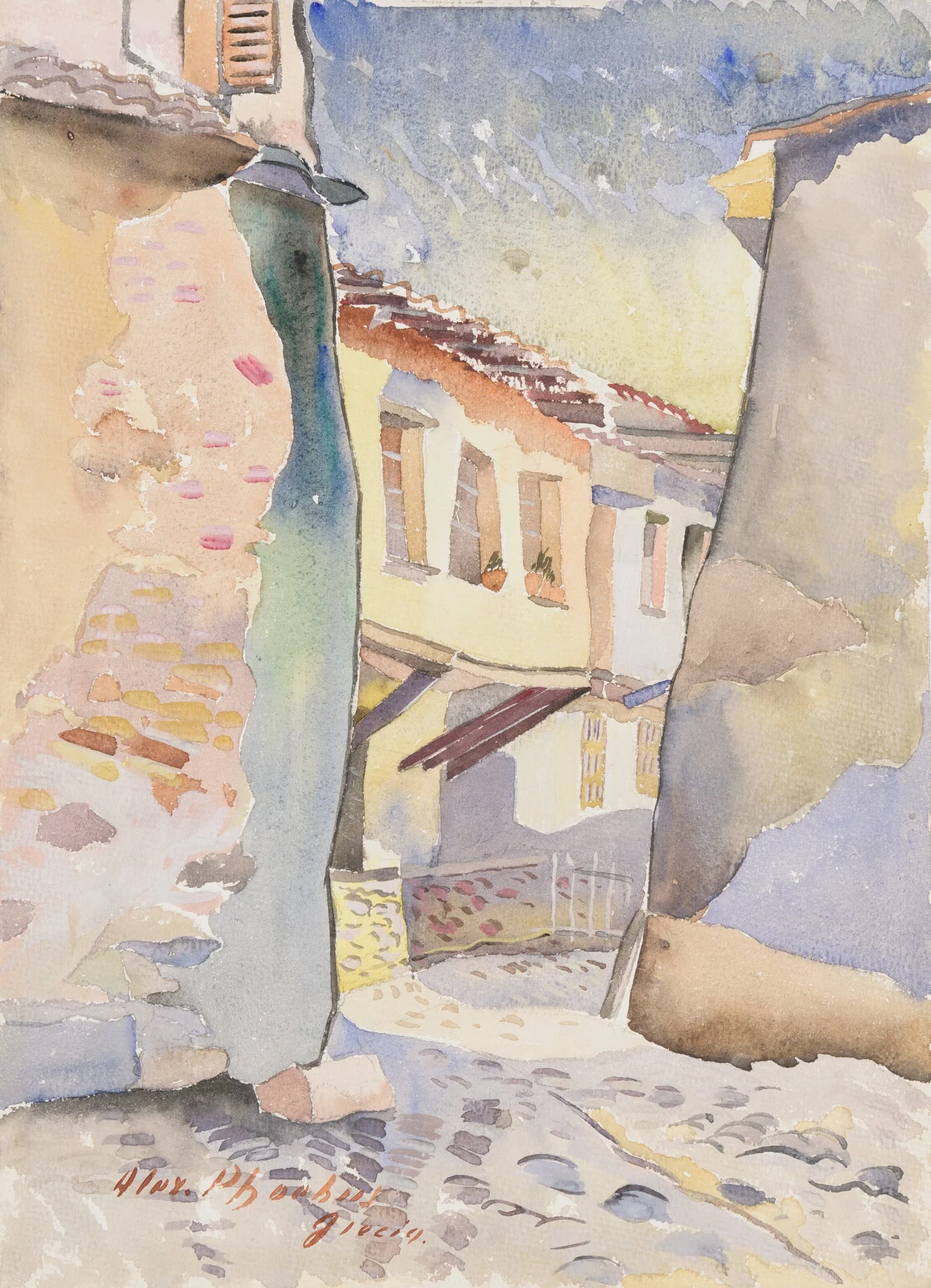 STRADĂ VECHE ÎN SALONIC, by Alexandru Phoebus, unspecified, 1850
