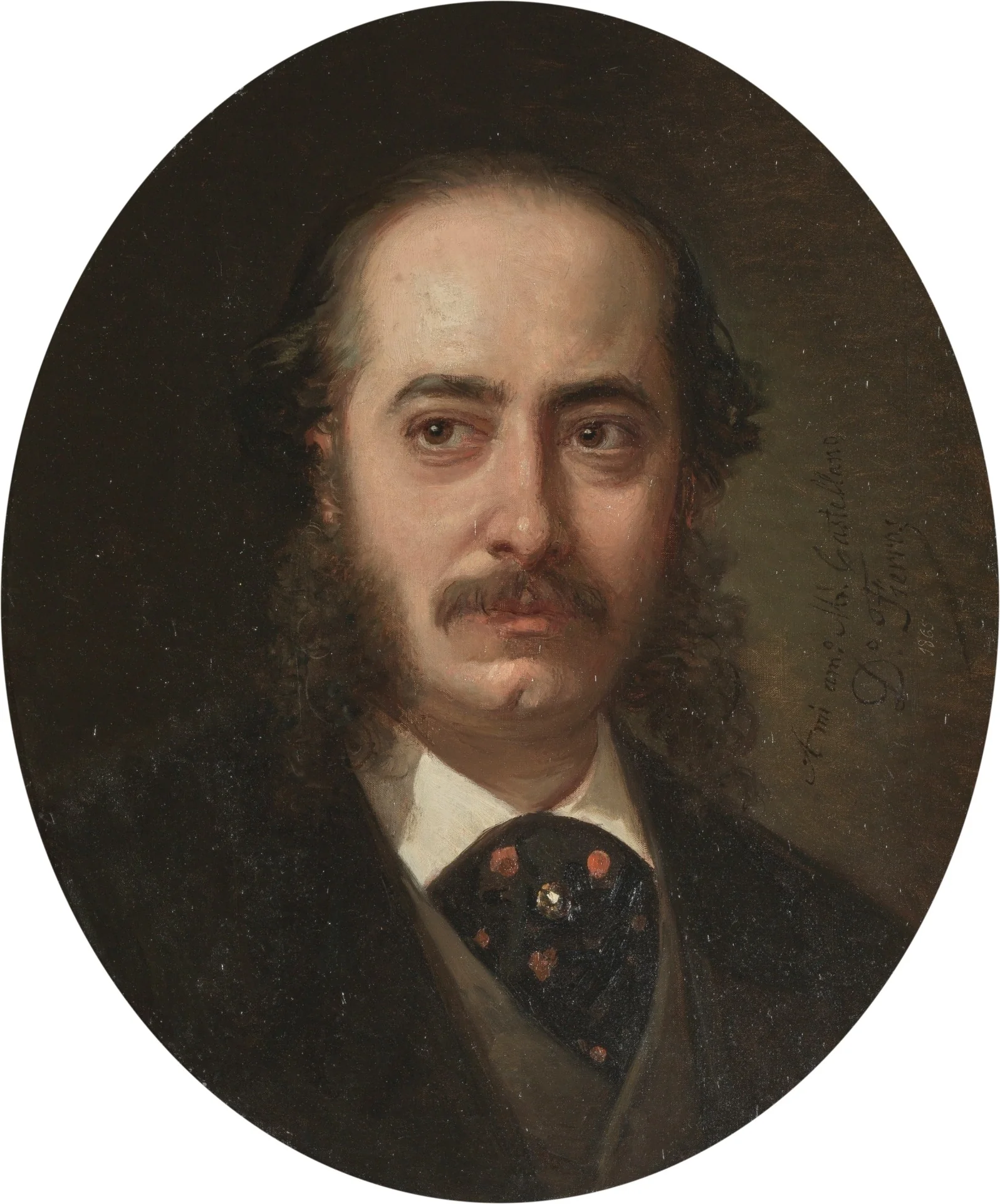 El pintor Manuel Castellano, by Dionisio Fierros, oil, 1865