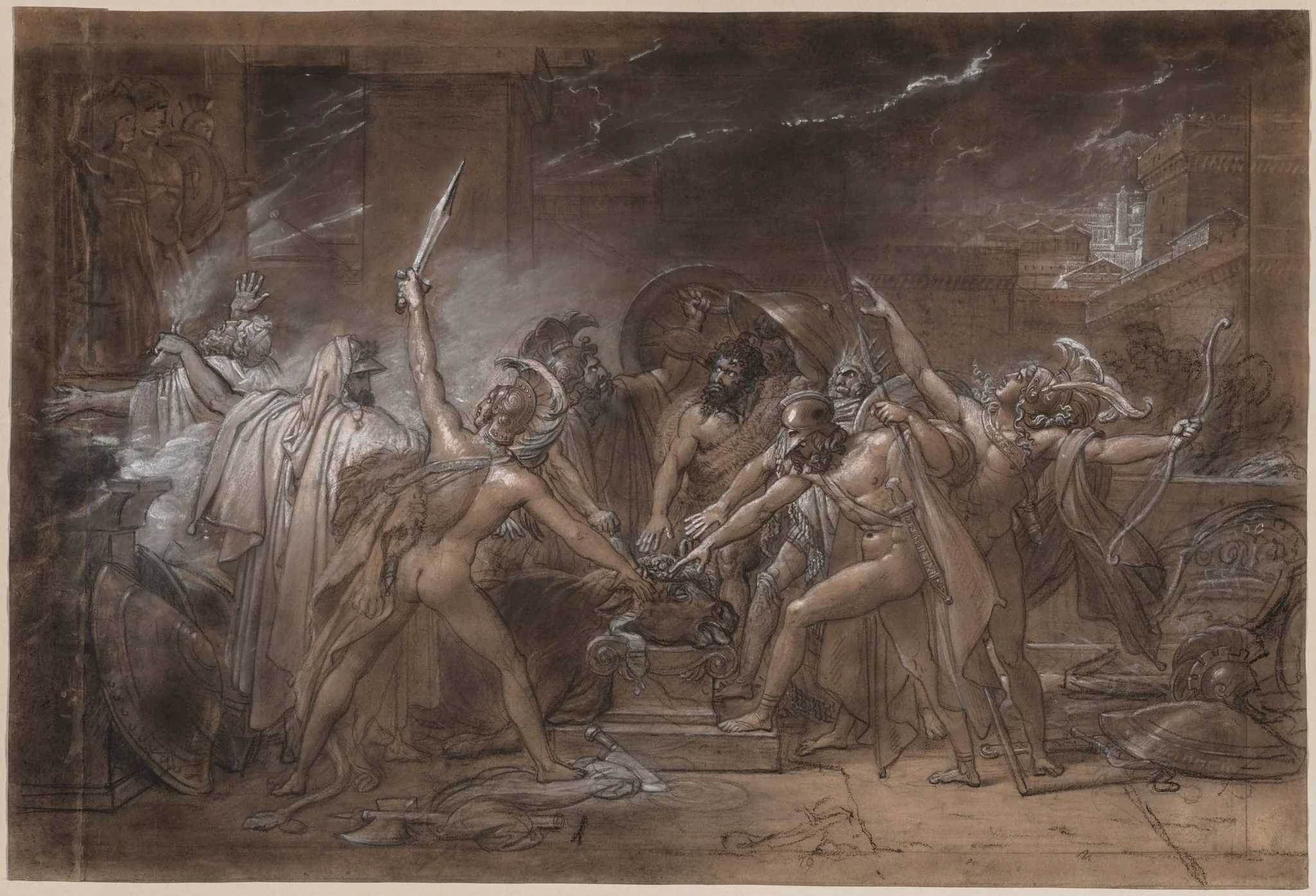 The Oath of the Seven Chiefs against Thebes, by Anne-Louis Girodet, 1800