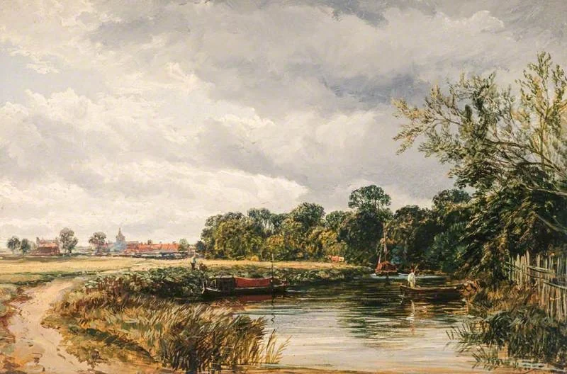 An English Canal Scene, by Samuel Bough, unspecified, 1860