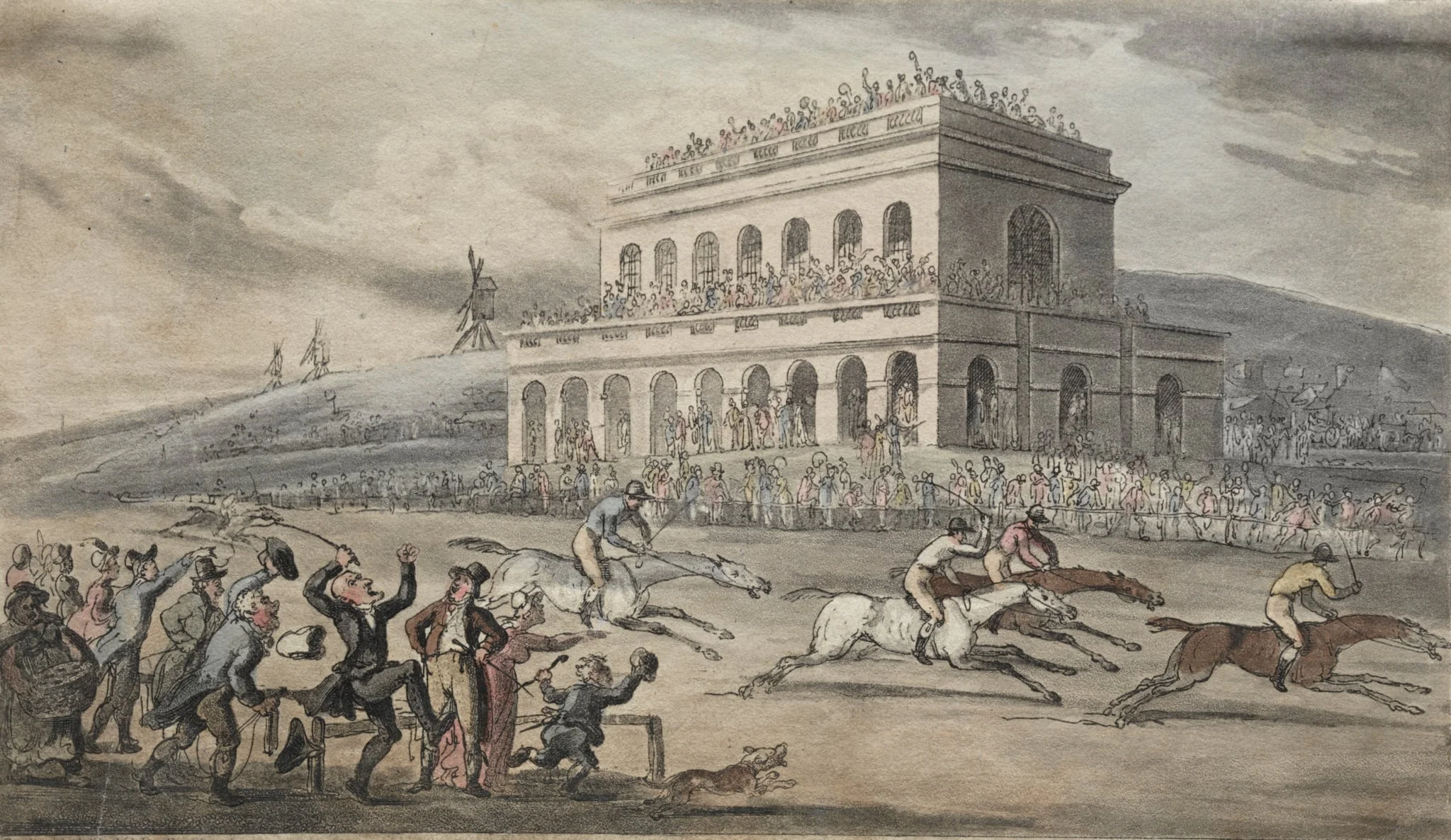 The Rev. Dr. Syntax Loses his Money on the Raceground at York, by Thomas Rowlandson, 1801