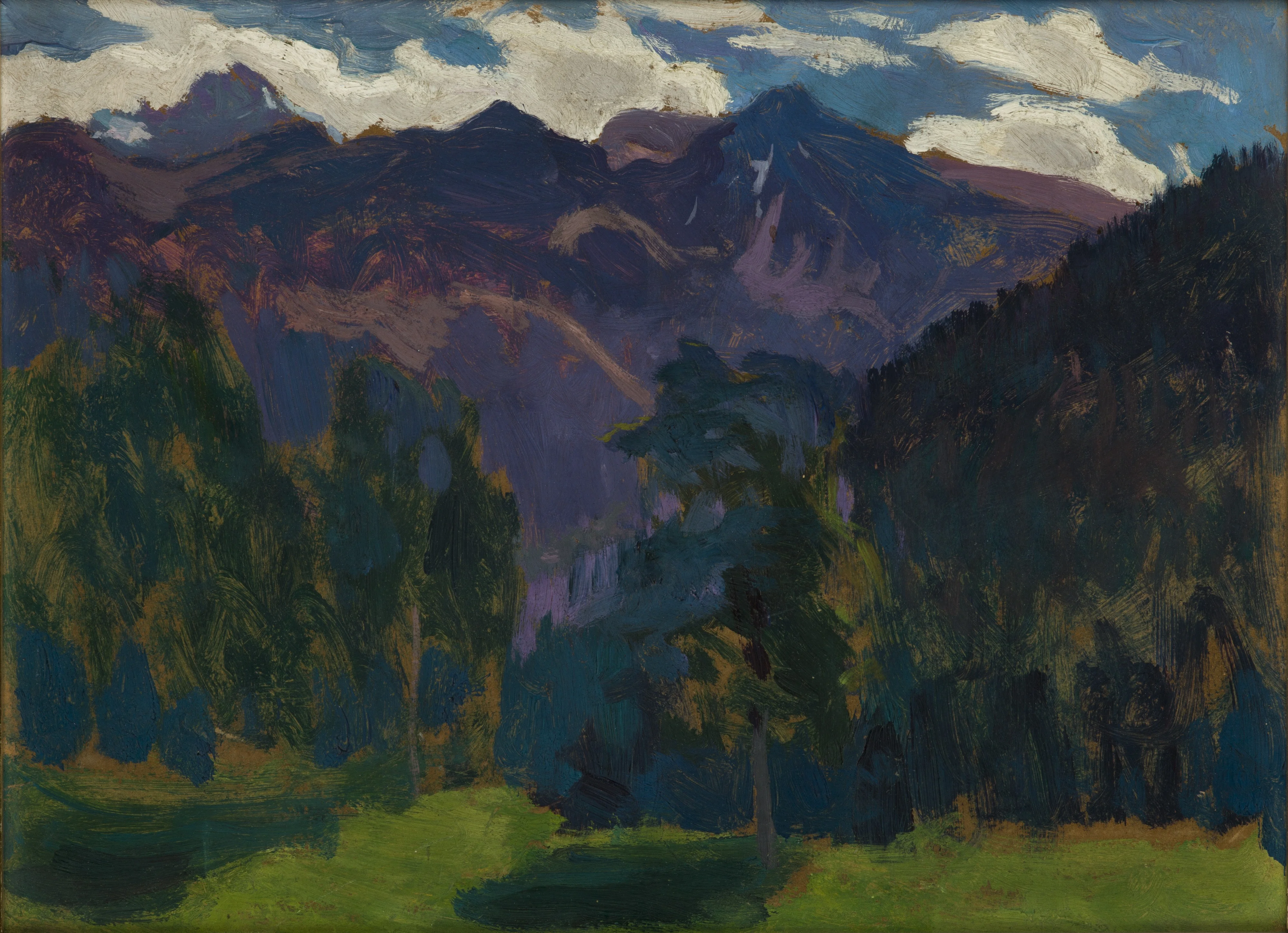 Landscape from the Tatra Mountains – two-sided painting