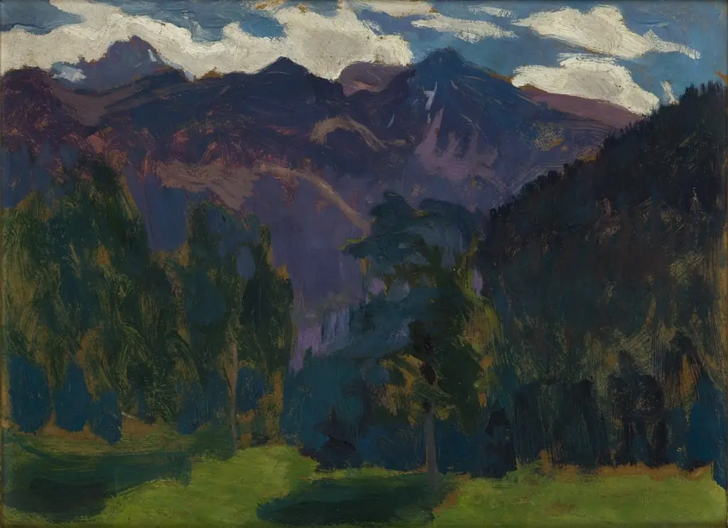 Landscape from the Tatra Mountains – two-sided painting
