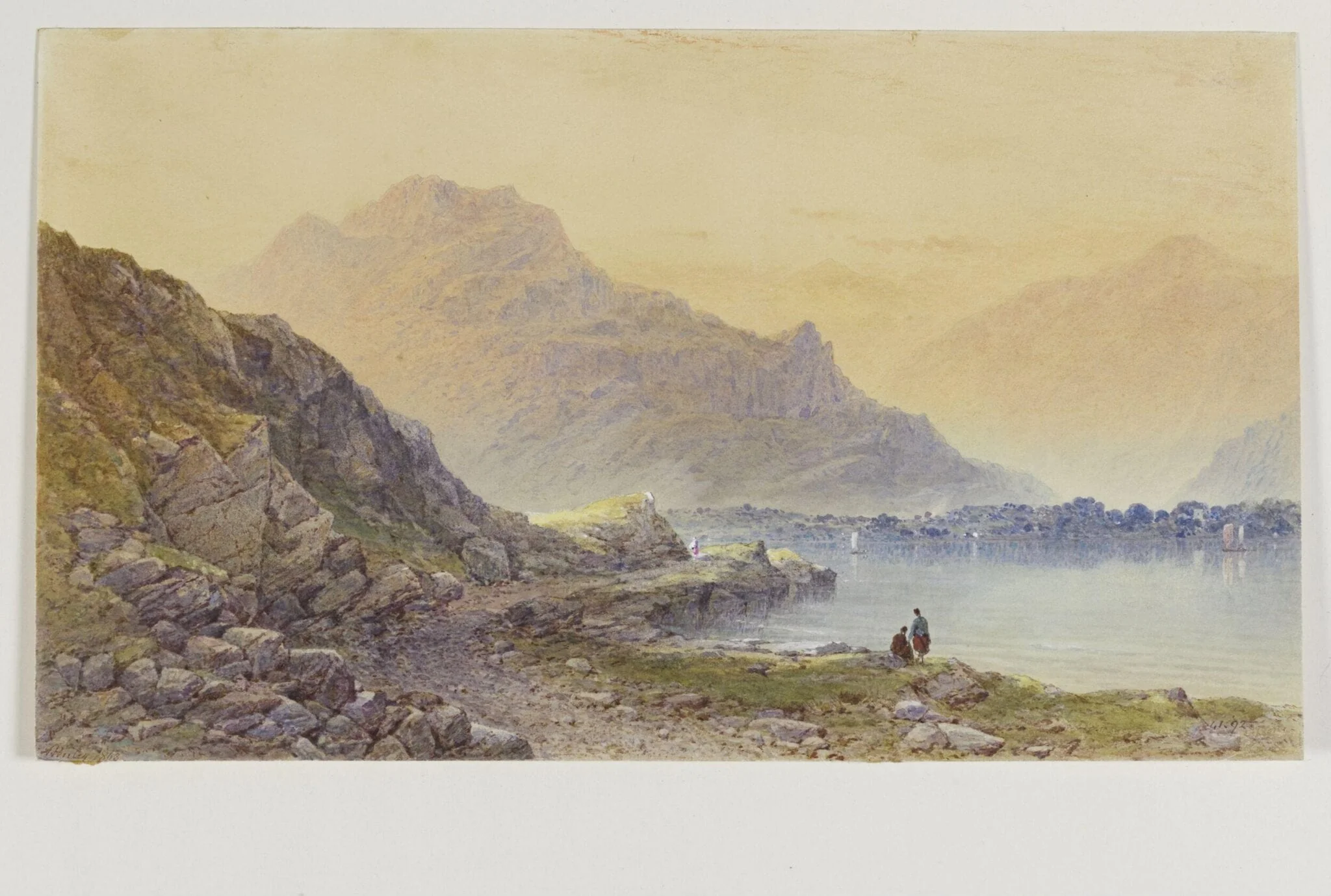 Loch Long, Argyllshire, by Penley, watercolor, 1863