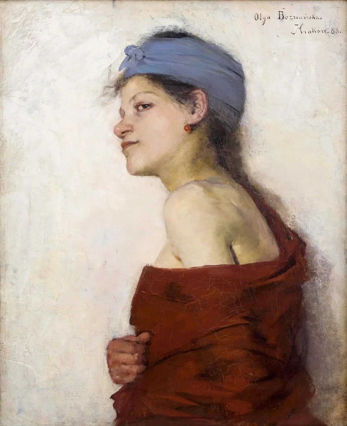 Portrait of a Woman (Gypsy), by Olga Boznańska, oil, 1894