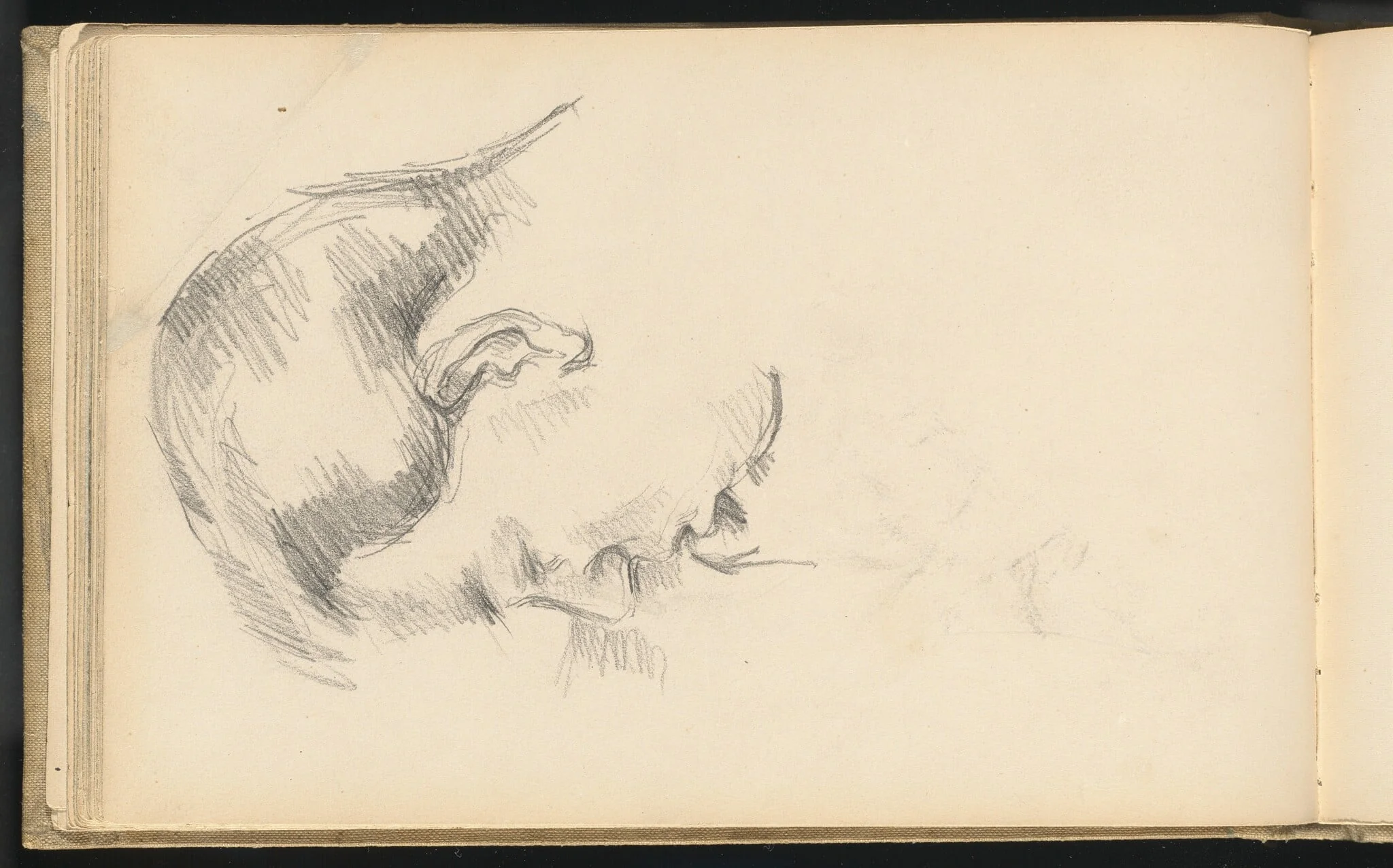 Head of the Artist's Son, by Paul Cezanne, graphite, 1888