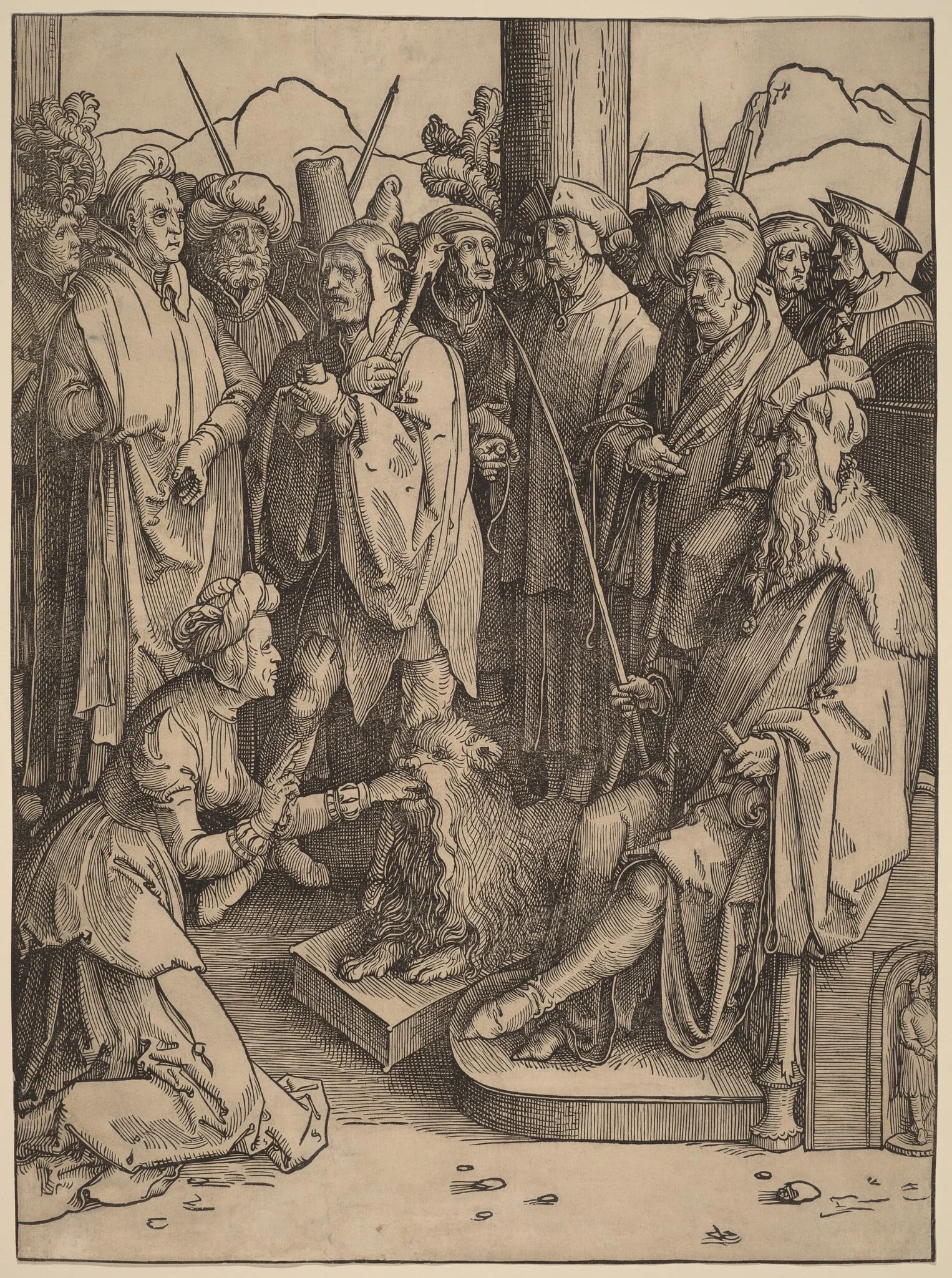 The Mouth of Truth, by Lucas van Leyden, ink, 1512
