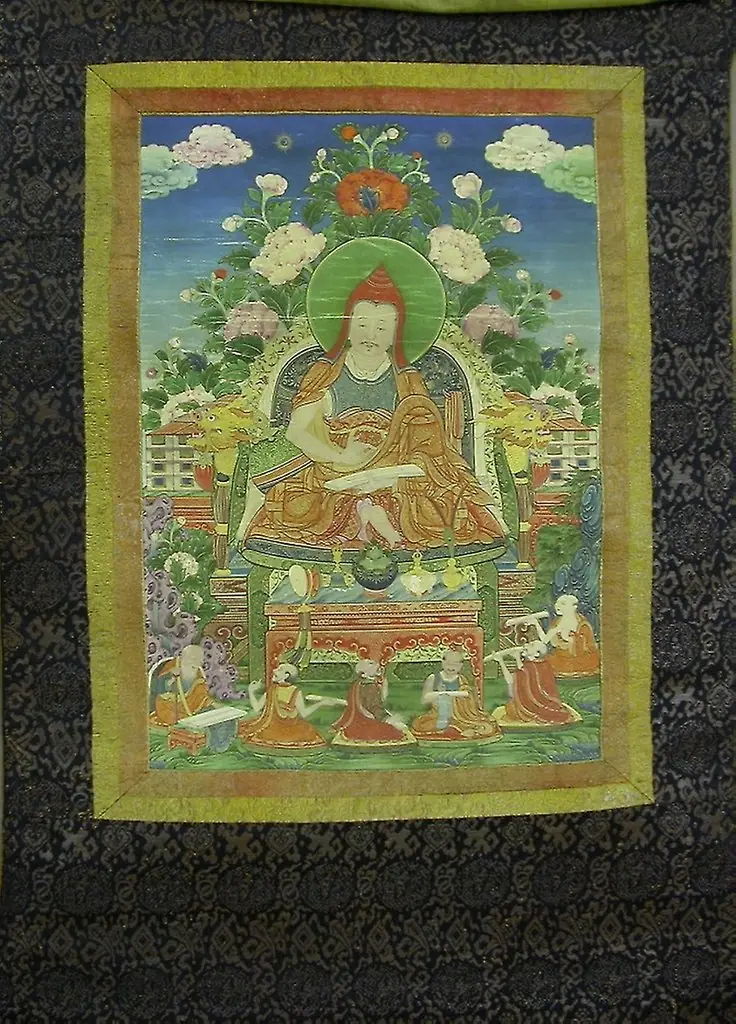 Painted Banner (Thangka) from a Set of Seven Honoring Gayadhara, a Sakya Pandit from India