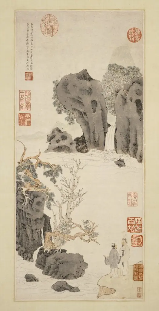Old Trees by a Cold Waterfall