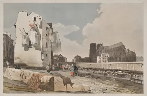 Picturesque Architecture in Paris, Ghent, Antwerp, Rouen:  Nôtre Dame, Paris, from the Quai St. Bernard