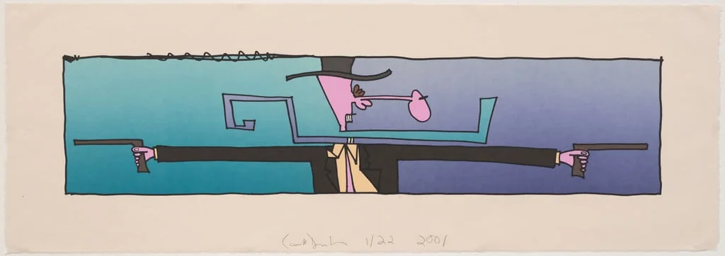 Untitled, by Carroll Dunham, ink, 2001