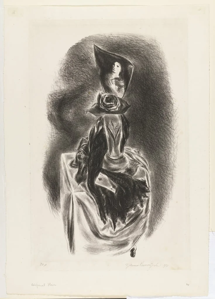 Untitled, by Yasuo Kuniyoshi, ink, 1934