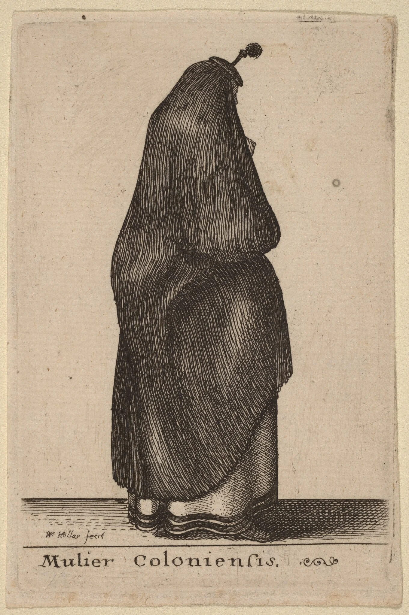Mulier Coloniensis, by Wenceslaus Hollar, ink, 1643