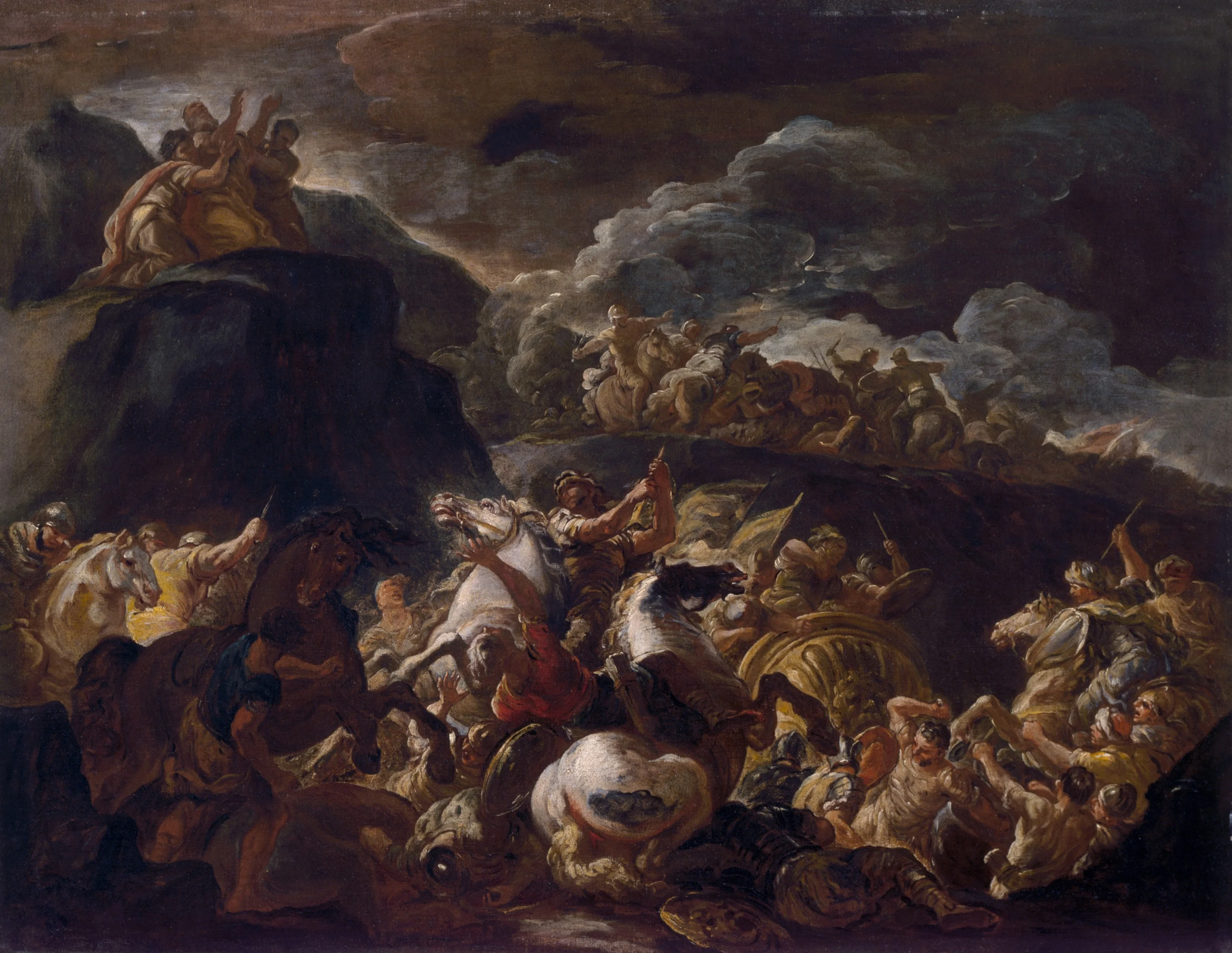 The Battle of Israel and Amalek, by Luca Giordano, oil, 1679