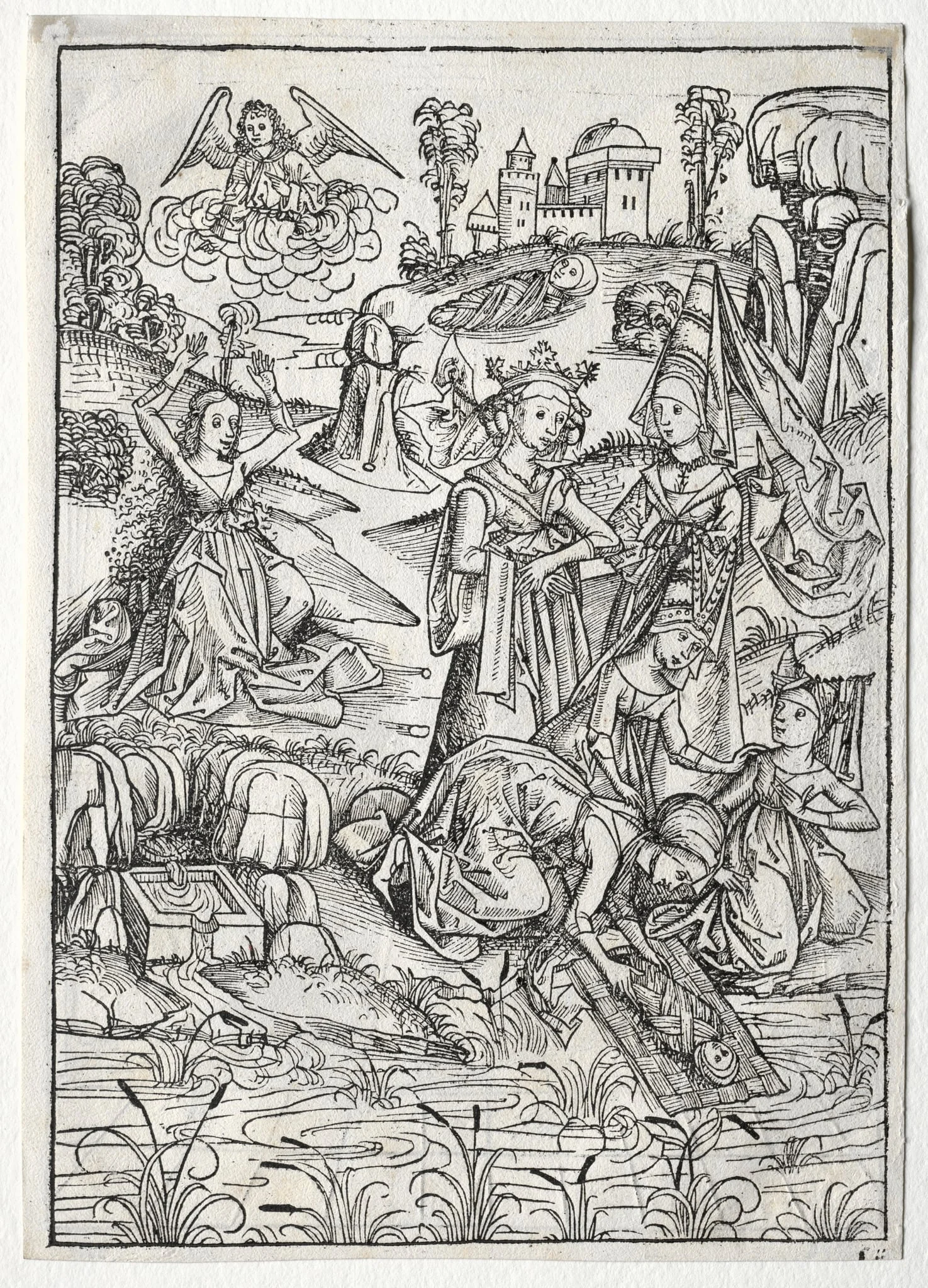 Der Schatzbehalter:  Moses Found by Pharaoh's Daughter (recto)