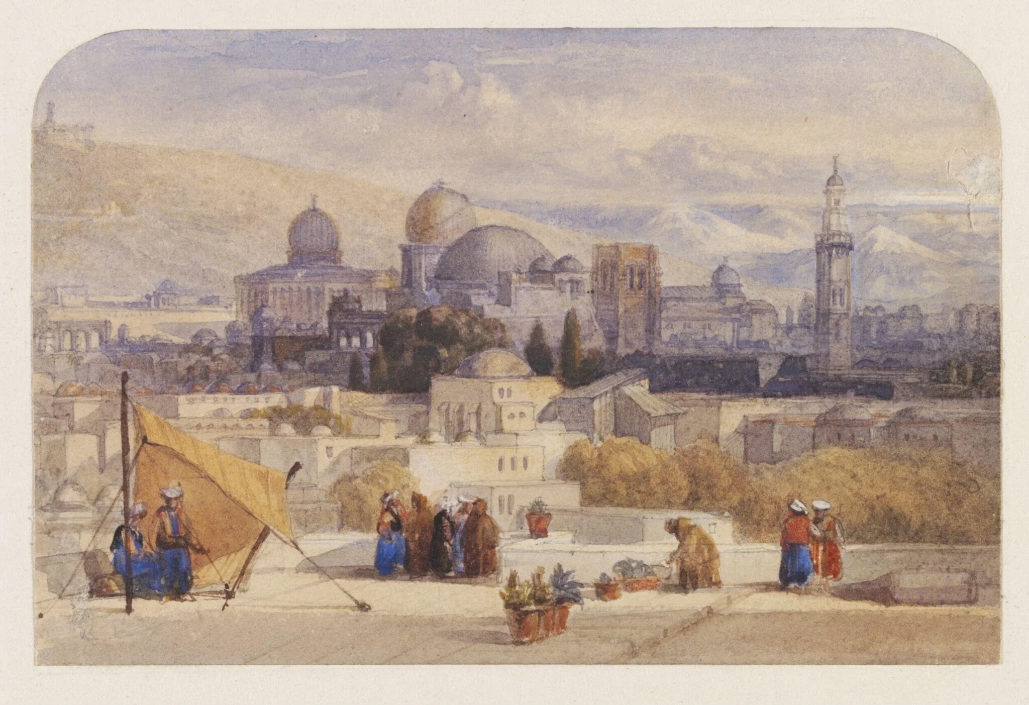 Jerusalem from the Terrace of the Latin Convent, by William Leighton Leitch, watercolor, 1852
