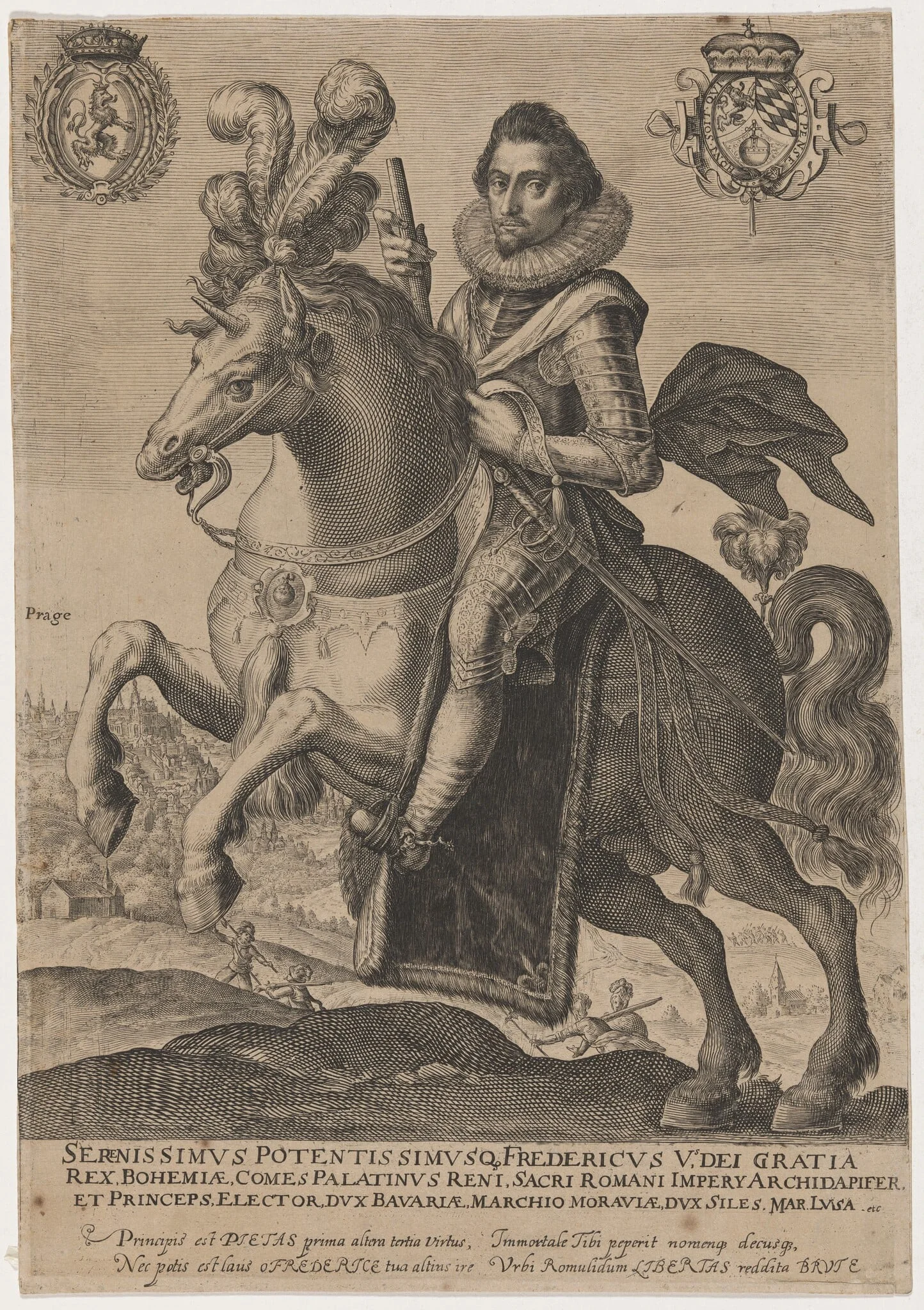 Frederick, King of Bohemia, by Crispijn van de Passe I, ink, 1601