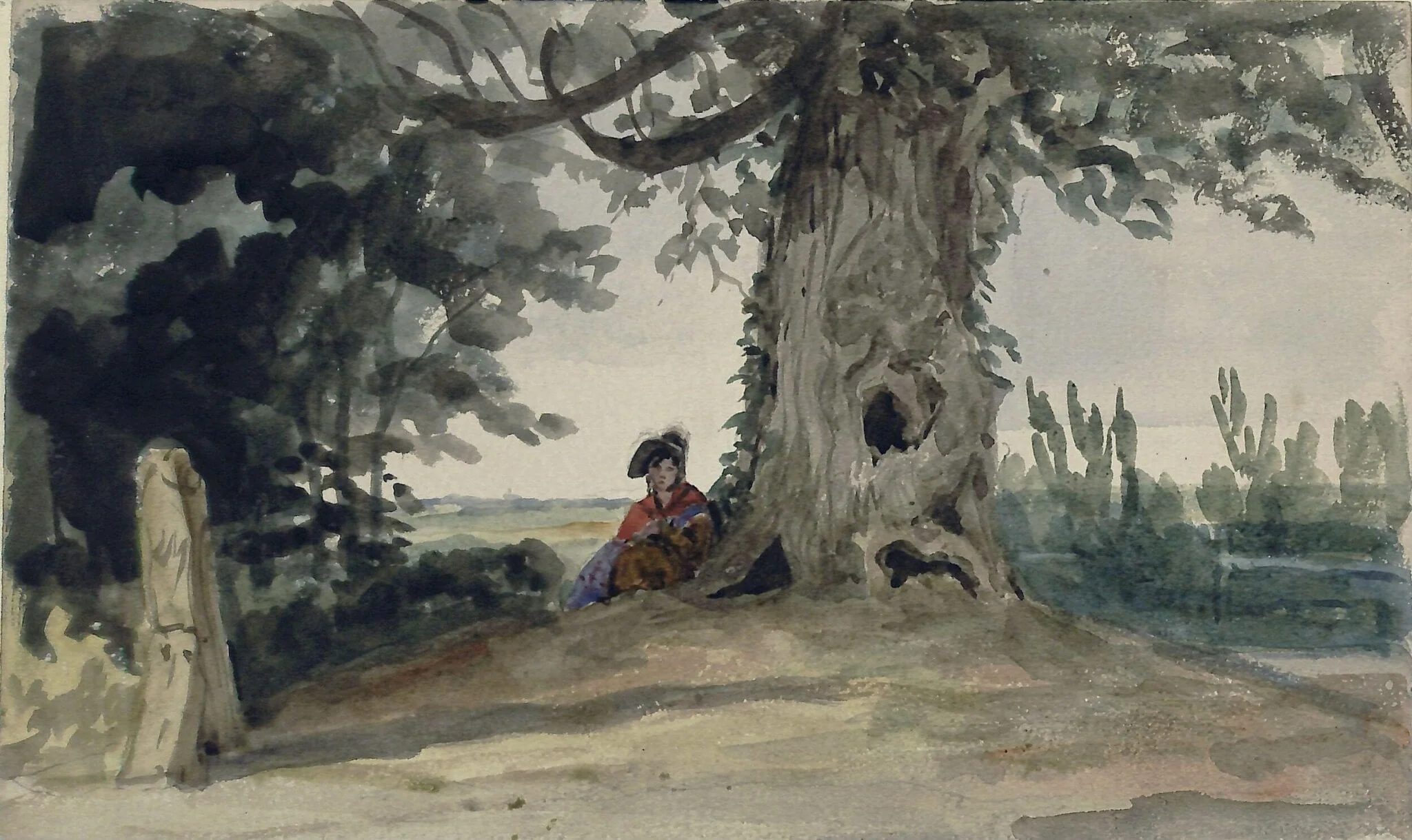 Margate, girl under tree