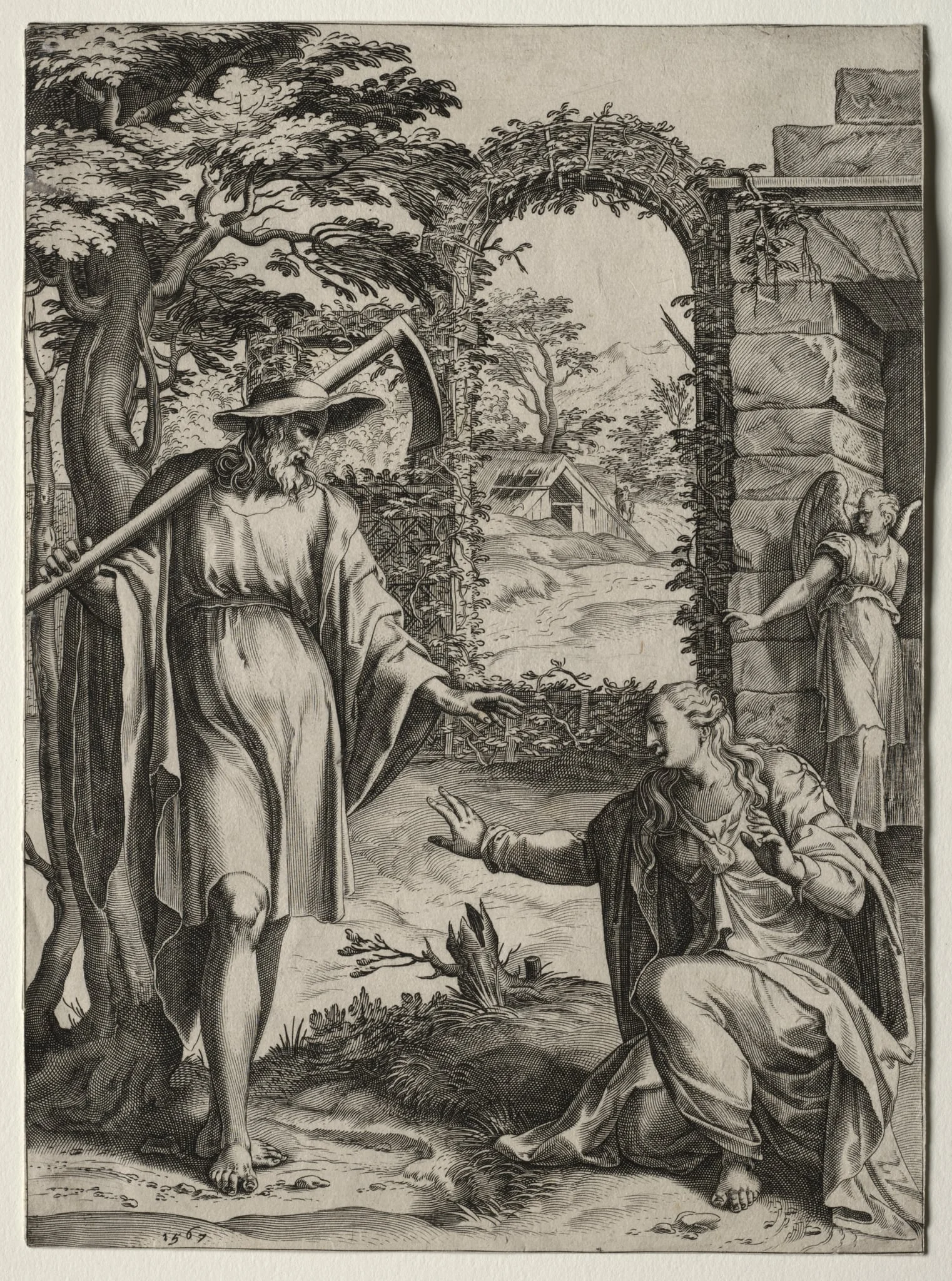 Christ Appearing to Mary Magdalen, by Cornelis Cort, 1567