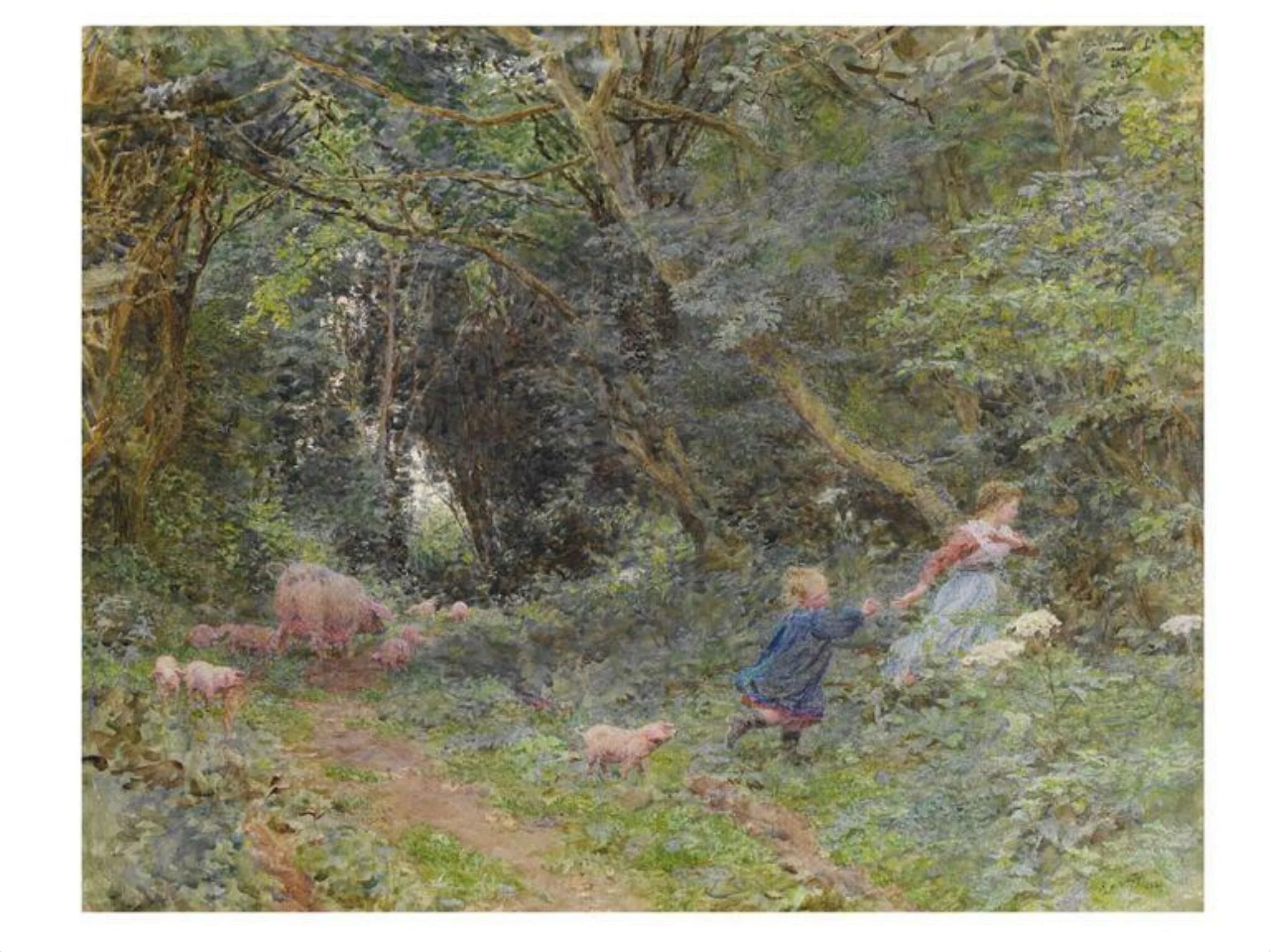 Under the Greenwood Tree, by Lionel Percy Smythe, watercolor, 1902
